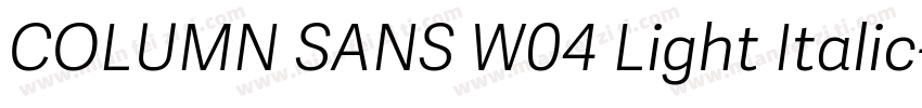 COLUMN SANS W04 Light Italic字体转换